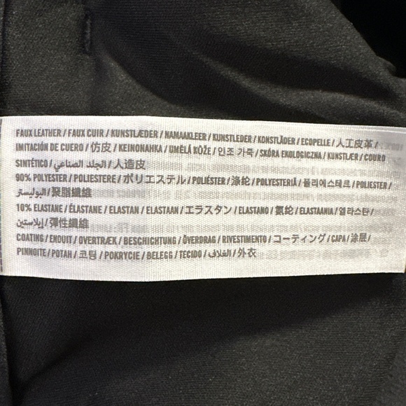 Abercrombie & Fitch Womens Black Small Paperbag 90's Straight Faux Leather Pants - Picture 6 of 11